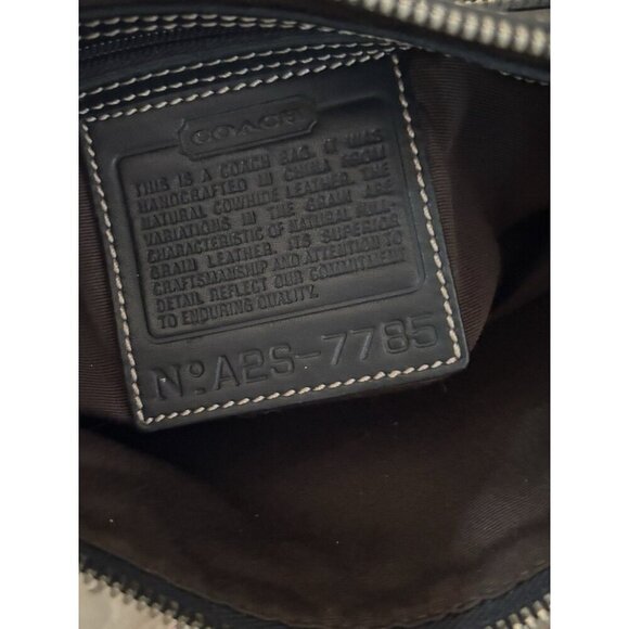 Coach Vtg Hamptons Y2K Black Leather Mini Demi Bag 7785, Shoulder Bag / Convert - Picture 4 of 10